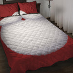 Santa Claus Beard Print Quilt Bed Set