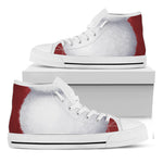 Santa Claus Beard Print White High Top Shoes