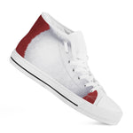 Santa Claus Beard Print White High Top Shoes