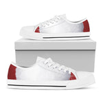 Santa Claus Beard Print White Low Top Shoes