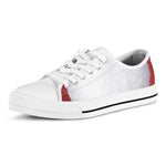 Santa Claus Beard Print White Low Top Shoes