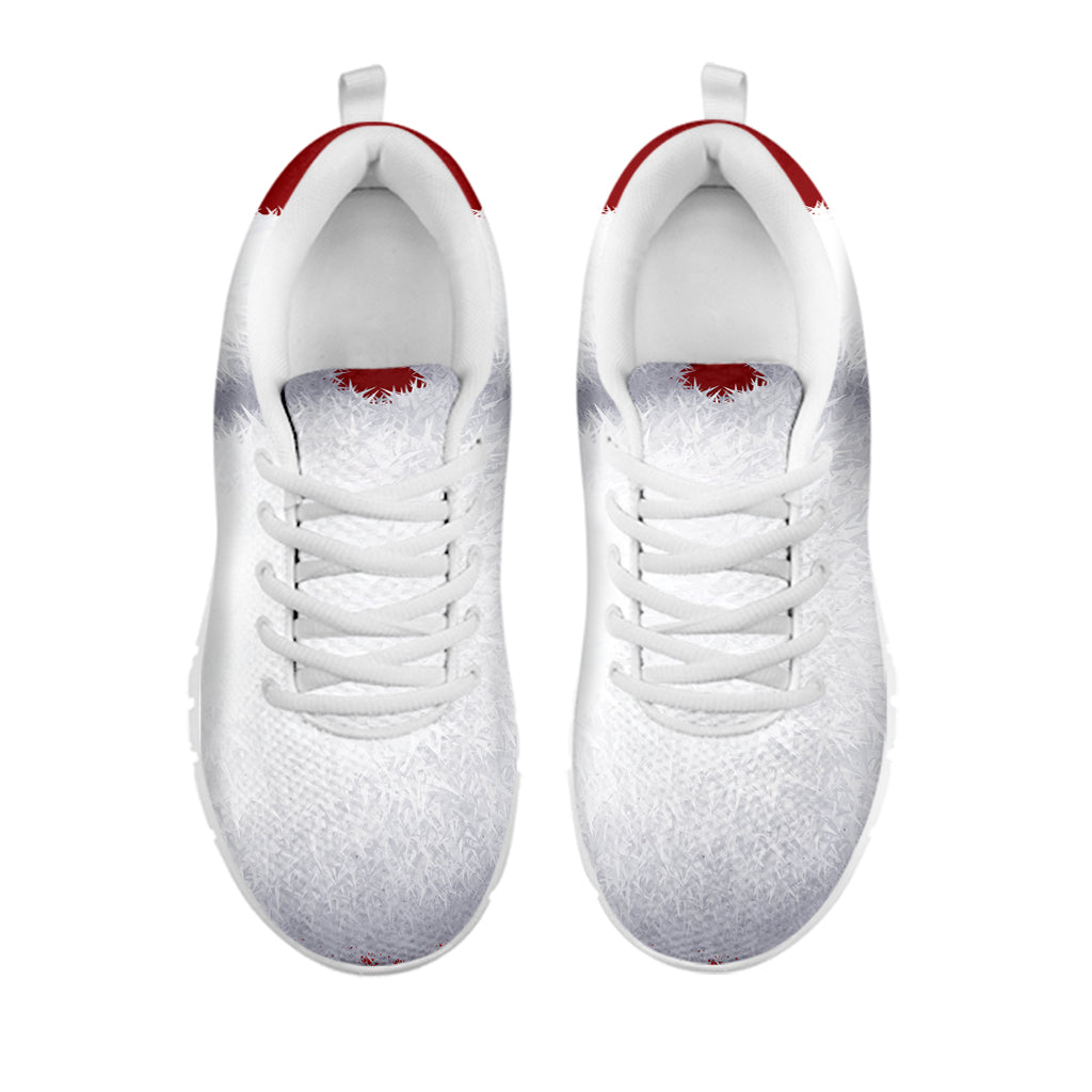 Santa Claus Beard Print White Sneakers