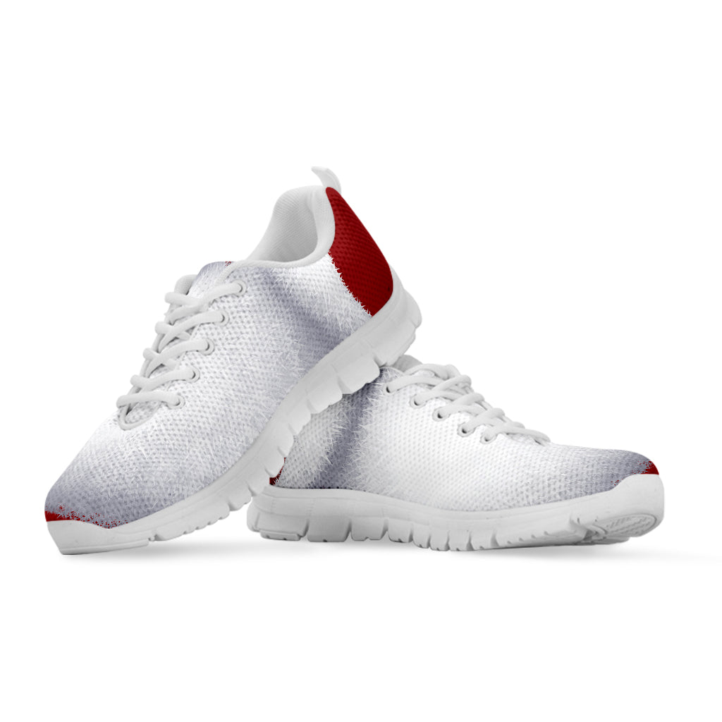 Santa Claus Beard Print White Sneakers