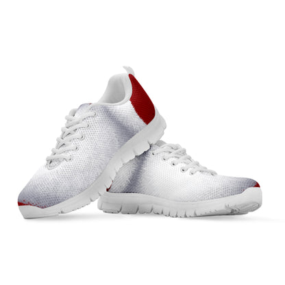Santa Claus Beard Print White Sneakers