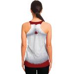 Santa Claus Beard Print Women's Racerback Tank Top
