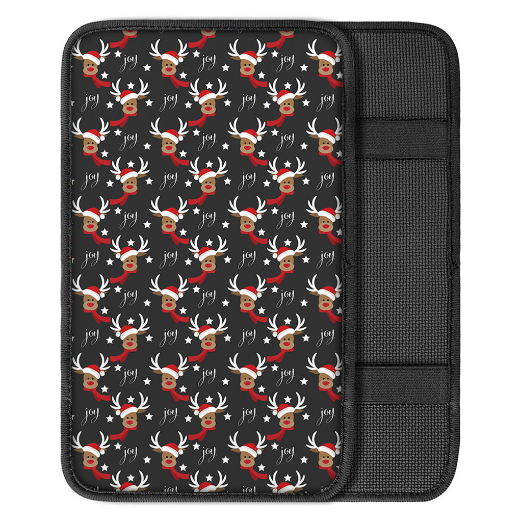 Santa Claus Deer Pattern Print Car Center Console Cover