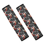 Santa Claus Deer Pattern Print Car Seat Belt Covers