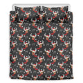 Santa Claus Deer Pattern Print Duvet Cover Bedding Set