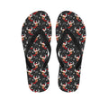 Santa Claus Deer Pattern Print Flip Flops