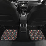 Santa Claus Deer Pattern Print Front and Back Car Floor Mats