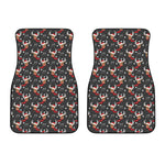 Santa Claus Deer Pattern Print Front Car Floor Mats