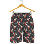 Santa Claus Deer Pattern Print Men's Shorts
