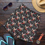 Santa Claus Deer Pattern Print Men's Shorts