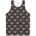 Santa Claus Deer Pattern Print Men's Tank Top