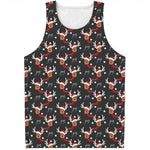 Santa Claus Deer Pattern Print Men's Tank Top