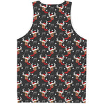 Santa Claus Deer Pattern Print Men's Tank Top