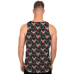 Santa Claus Deer Pattern Print Men's Tank Top