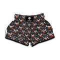 Santa Claus Deer Pattern Print Muay Thai Boxing Shorts
