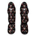 Santa Claus Deer Pattern Print Muay Thai Shin Guards