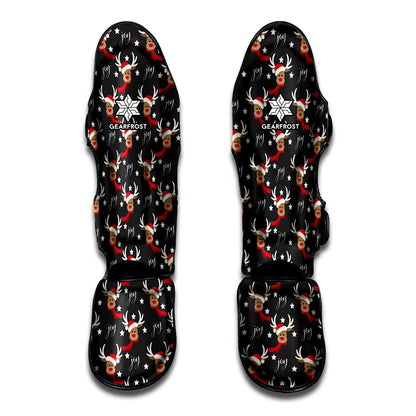 Santa Claus Deer Pattern Print Muay Thai Shin Guard