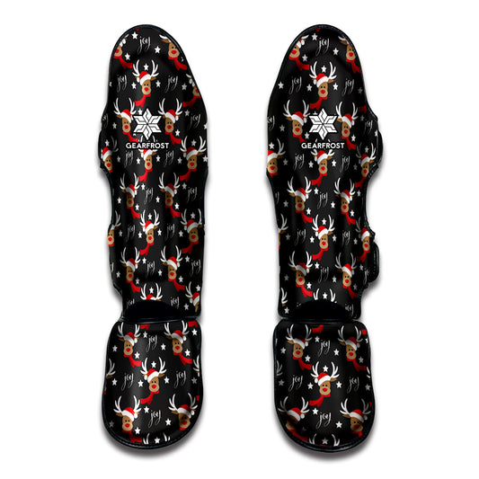 Santa Claus Deer Pattern Print Muay Thai Shin Guard