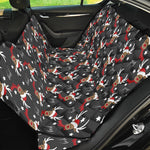 Santa Claus Deer Pattern Print Pet Car Back Seat Cover