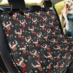 Santa Claus Deer Pattern Print Pet Car Back Seat Cover