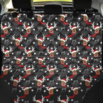 Santa Claus Deer Pattern Print Pet Car Back Seat Cover