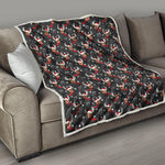 Santa Claus Deer Pattern Print Quilt