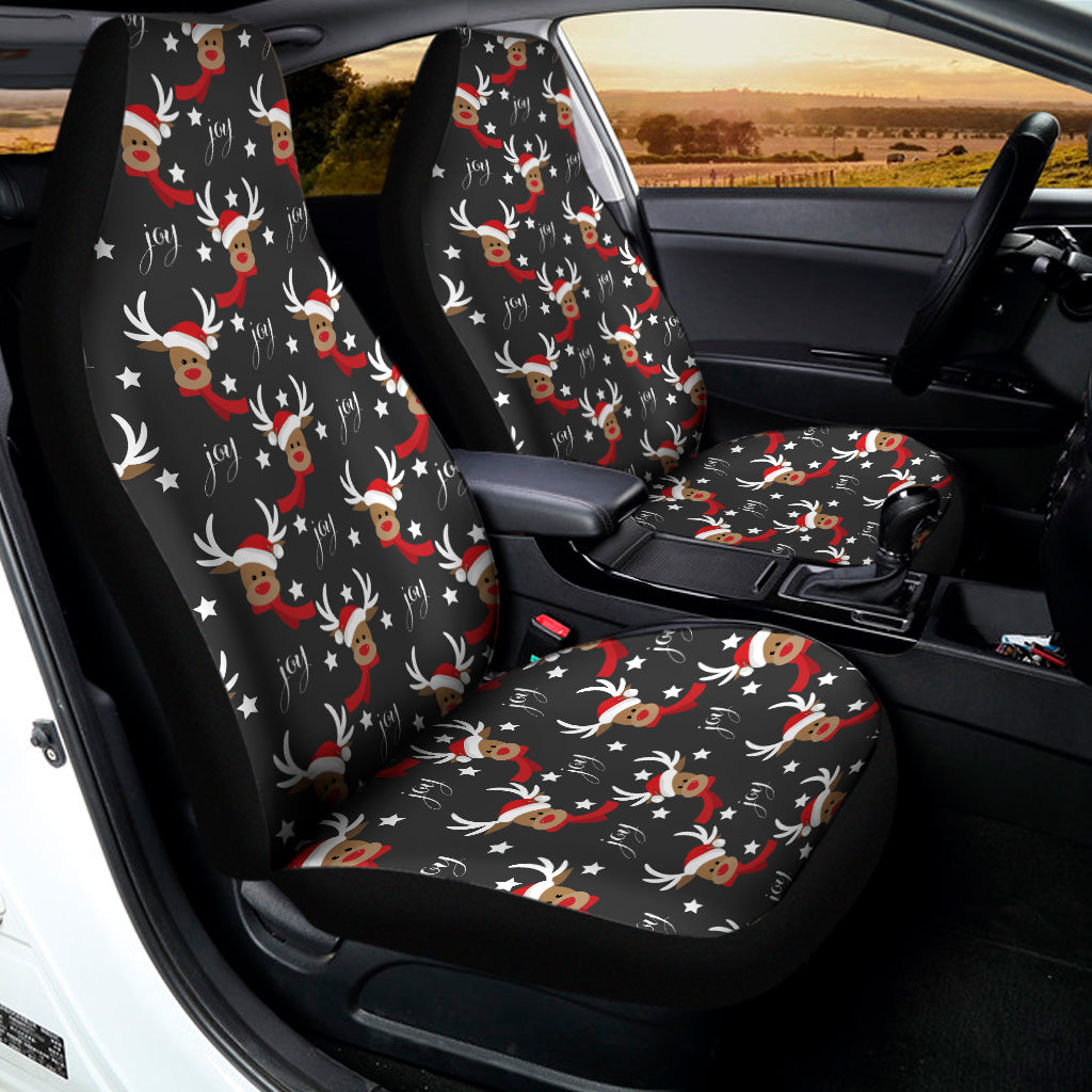 Santa Claus Deer Pattern Print Universal Fit Car Seat Covers