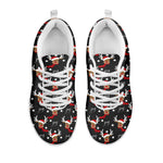 Santa Claus Deer Pattern Print White Sneakers
