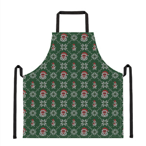 Santa Claus Knitted Pattern Print Apron