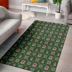 Santa Claus Knitted Pattern Print Area Rug