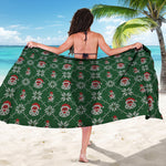 Santa Claus Knitted Pattern Print Beach Sarong Wrap