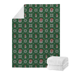 Santa Claus Knitted Pattern Print Blanket