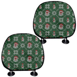 Santa Claus Knitted Pattern Print Car Headrest Covers
