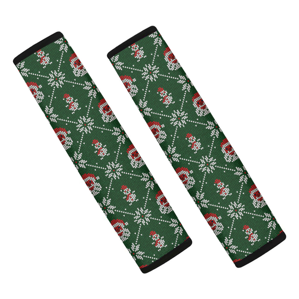 Santa Claus Knitted Pattern Print Car Seat Belt Covers
