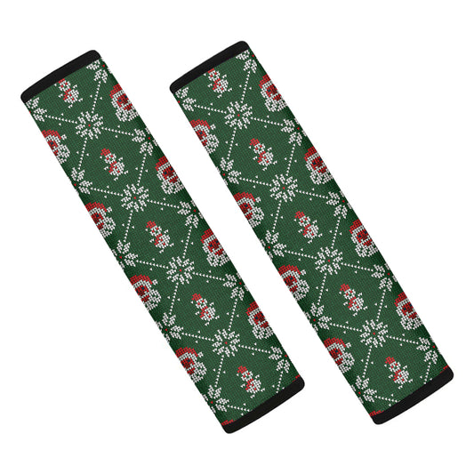 Santa Claus Knitted Pattern Print Car Seat Belt Covers