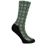 Santa Claus Knitted Pattern Print Crew Socks