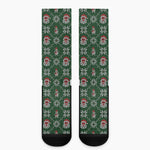 Santa Claus Knitted Pattern Print Crew Socks