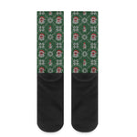 Santa Claus Knitted Pattern Print Crew Socks
