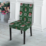 Santa Claus Knitted Pattern Print Dining Chair Slipcover