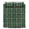 Santa Claus Knitted Pattern Print Duvet Cover Bedding Set
