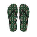 Santa Claus Knitted Pattern Print Flip Flops