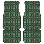Santa Claus Knitted Pattern Print Front and Back Car Floor Mats