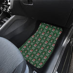 Santa Claus Knitted Pattern Print Front and Back Car Floor Mats