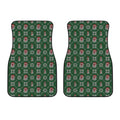 Santa Claus Knitted Pattern Print Front Car Floor Mats