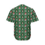Santa Claus Knitted Pattern Print Men's Baseball Jersey