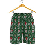 Santa Claus Knitted Pattern Print Men's Shorts