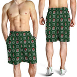 Santa Claus Knitted Pattern Print Men's Shorts